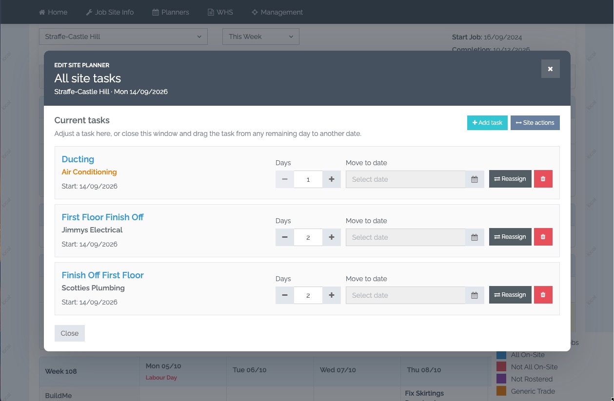 SafeWorksite construction planning interface